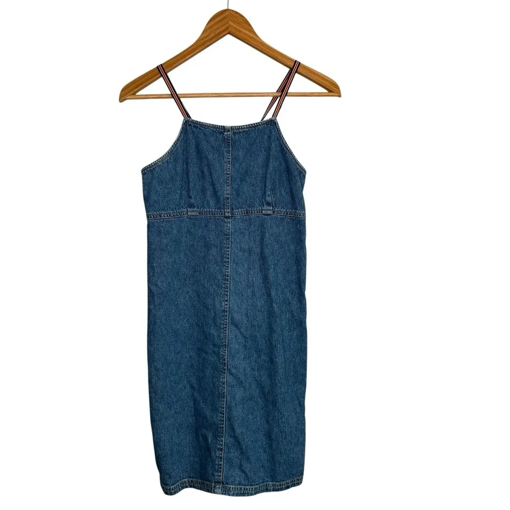 American Eagle Womens Dress 2 Denim Jean Y2K Western Country Cowgirl Rodeo Zip